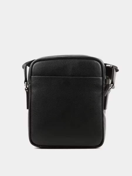 Кожаная сумка через плечо Leberdes черная