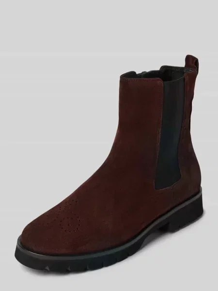 Buty chelsea ze skóry naturalnej model ‘Suede’ Högl beżowe