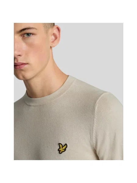Sweter Lyle & Scott z wełny merino beżowy