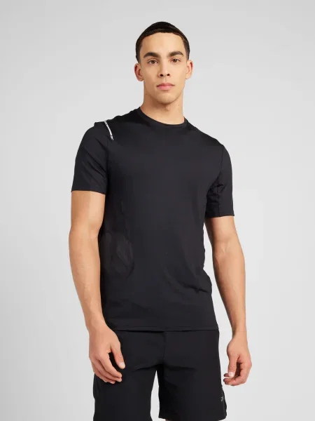 Тениска за трениране Reebok Certified Athlete+ с изчистен дизайн черно