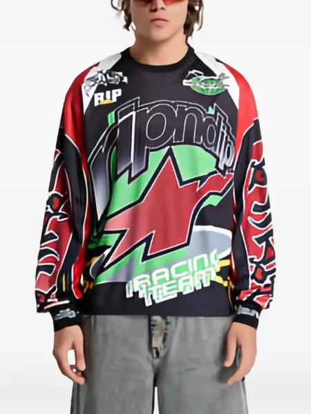 Dlouho tričko Ripndip s potiskem červené