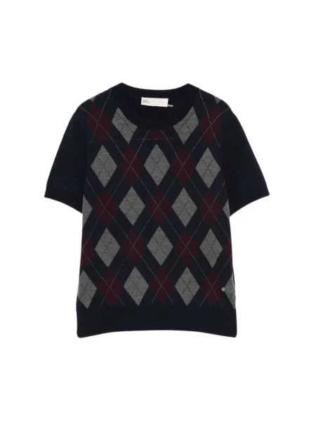 Sweter Tory Burch wełniany niebieski