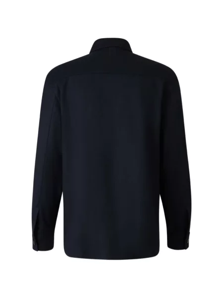 Geacă cămașă Canali de lână albastru
