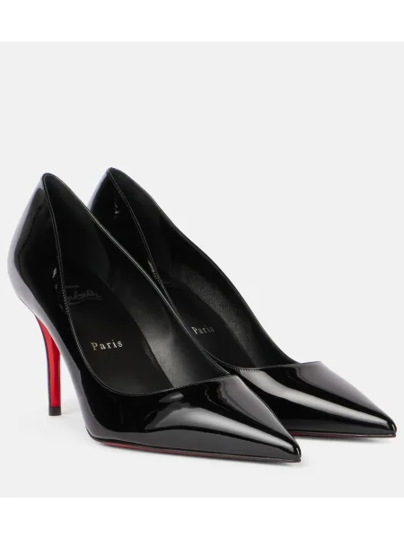 Usnjene lakirane salonarji Christian Louboutin črna