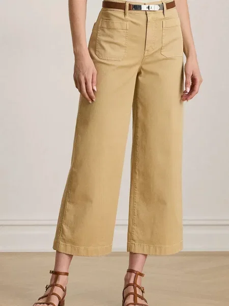 Lauren Ralph Lauren jeansy high waist beżowe