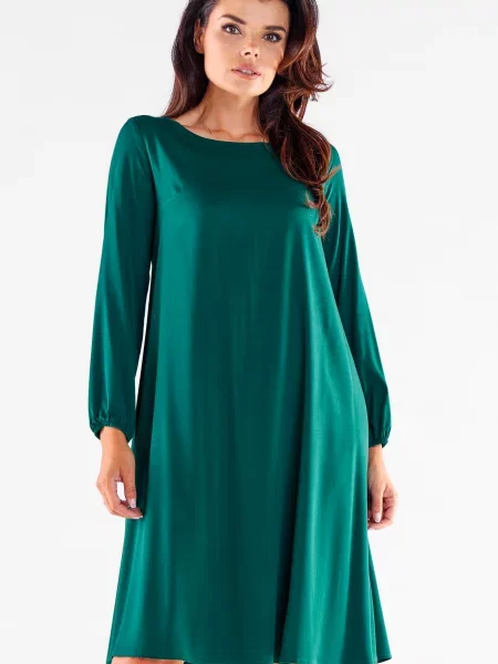 Rochie Awama clasică din piele maro