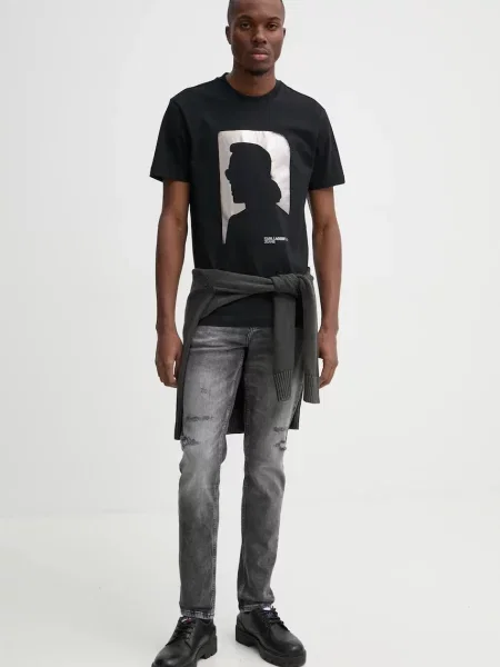 Kratka majica Karl Lagerfeld Jeans črna