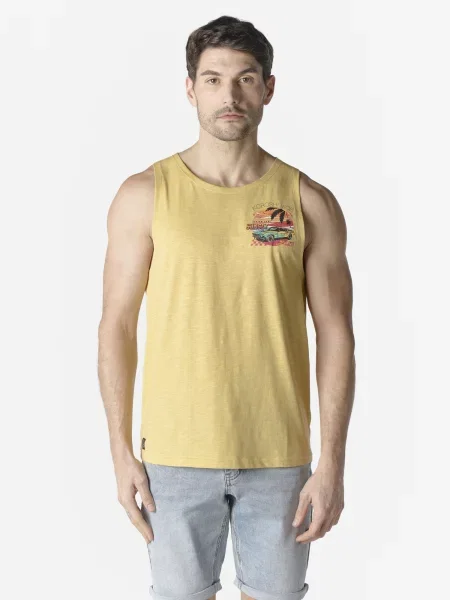 KOROSHI Tricou galben / verde / roșu negru