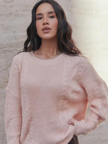 Джемпер Seventeen бавовна/вовна рожевий