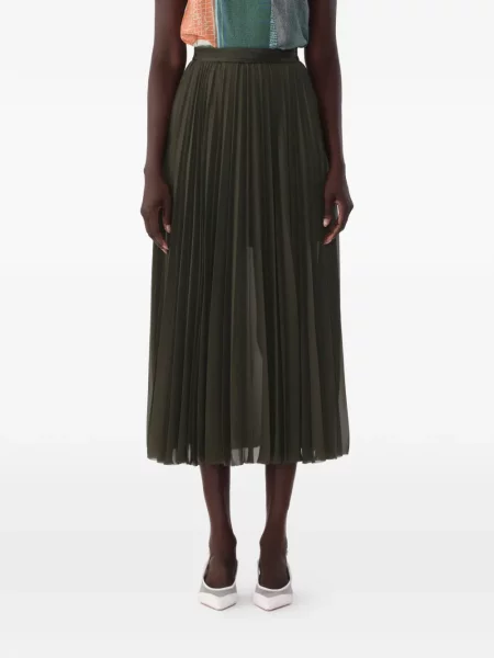Spódnica plisowana Jason Wu Collection szyfonowa zielona
