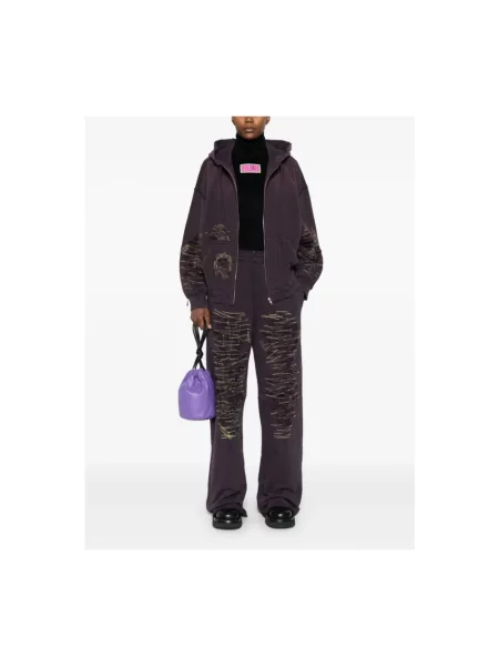 Spodnie Mm6 Maison Margiela fioletowe