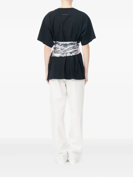 Curea Mm6 Maison Margiela cu paiete negru