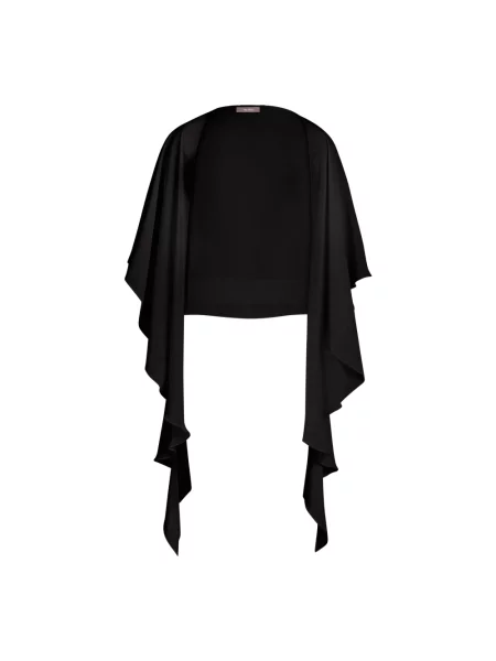 Ponczo z dekoltem w serek Vera Mont czarne