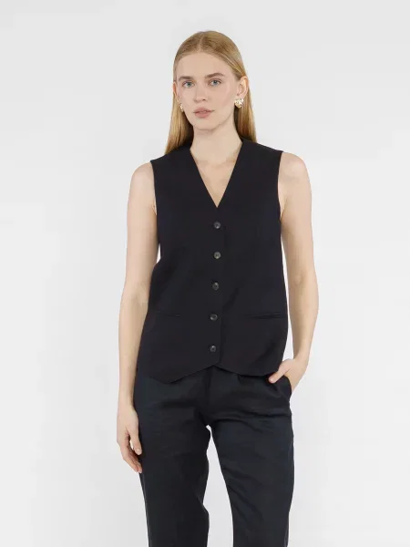 Arber Жилет класичний Льон чорний