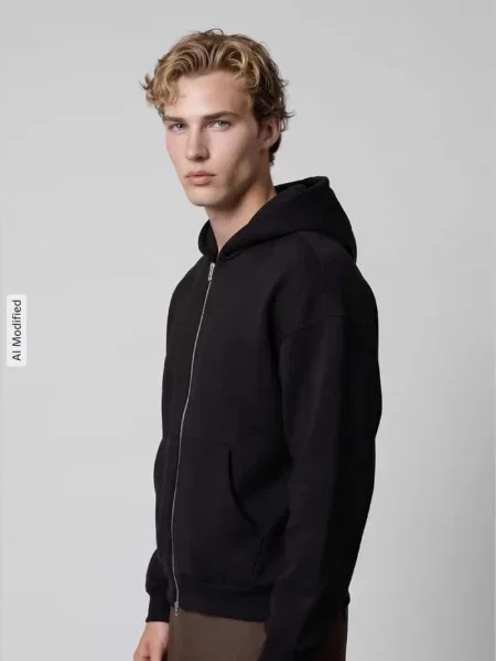 Bluza rozpinana z błyskawiczny dwustronny Only & Sons czarna
