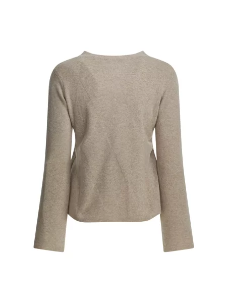 Dzianinowy sweter Max Mara beżowy