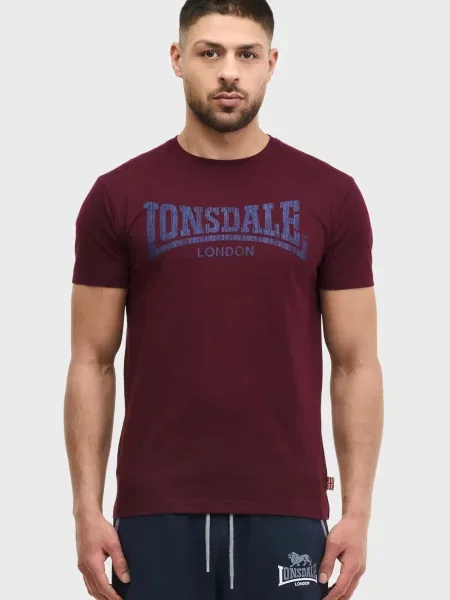 Футболка Lonsdale с автографом бордовая