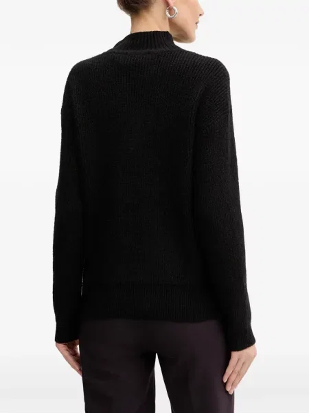 Pulover Morgan cu motiv cu inimi negru