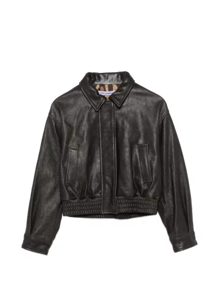 Gyerek bőrdzseki Dolce & Gabbana barna