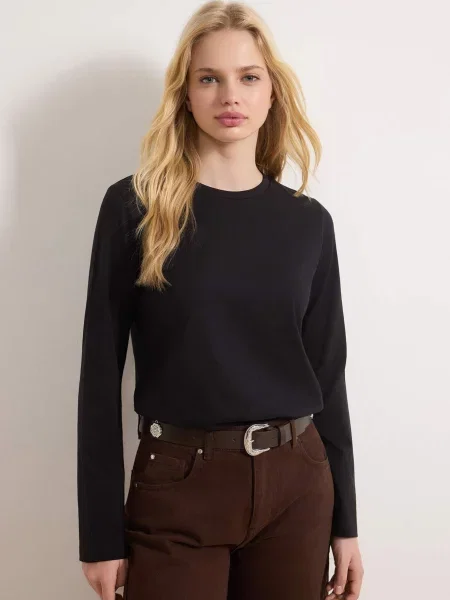 Trendyol Tricou negru alb