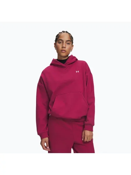 Bluză pentru femei Under Armour Icon Fleece Hoodie claret/white alb