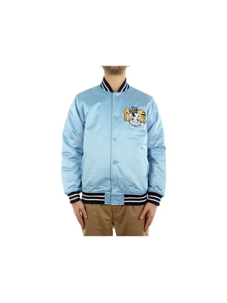 Geacă Mitchell & Ness din satin albastru
