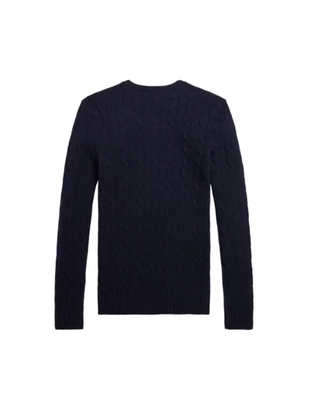 Sweter Polo Ralph Lauren z okrągłym dekoltem niebieski