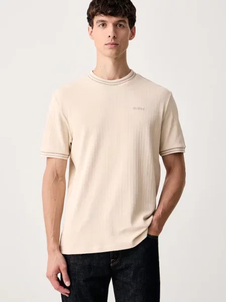 Guess tricou pentru bărbați din SIMON bej