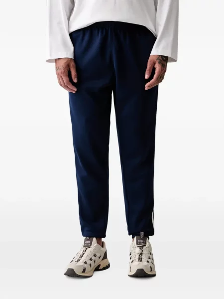 Pantaloni Adidas cu broderie cu dungi alergare albastru
