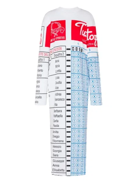 Rochie midi Moschino până la genunchi de costum alb