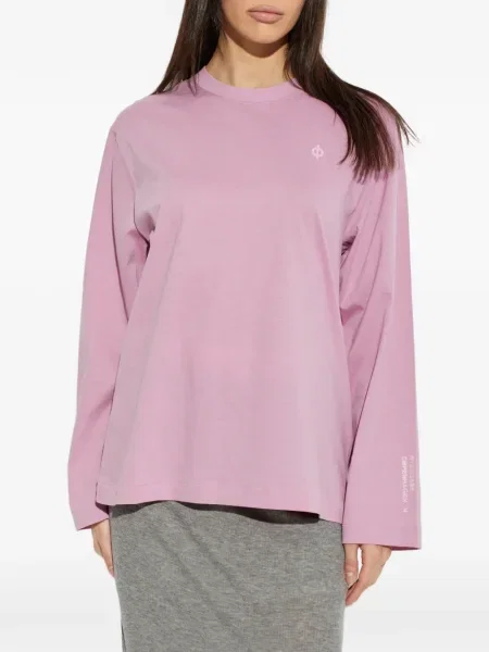 Grafic tricou Samsøe Samsøe lung roz