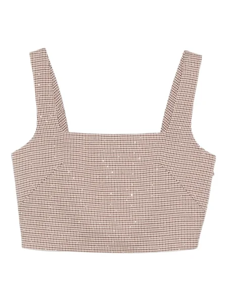 Top Maje în carouri maro