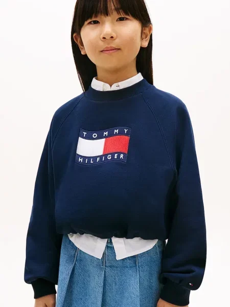 Tommy Hilfiger dukserica s pamukom plava