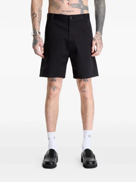 Pantaloni scurți Carhartt Wip cu autograf negru