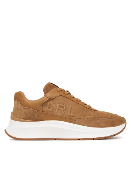 Sneakersy LAUREN RALPH LAUREN brązowe