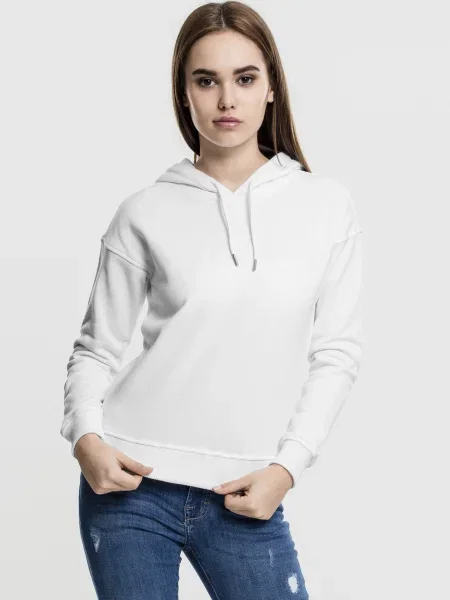 Geacă Urban Classics cu glugă alb