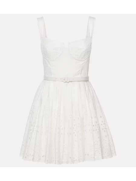 Rochie Self-portrait cu broderie alb