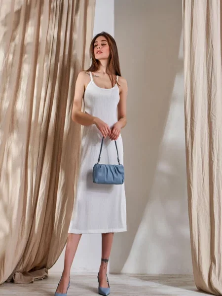 Сукня міді TrikoBakh молочний бавовна/поліестер