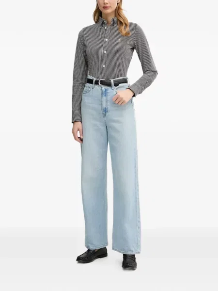 Bőr húzózsinór pólóing Polo Ralph Lauren barna