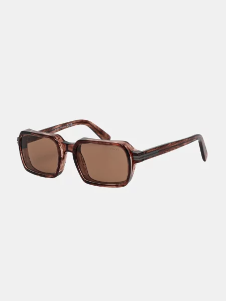 Слънчеви очила Zegna мъжки кафяво