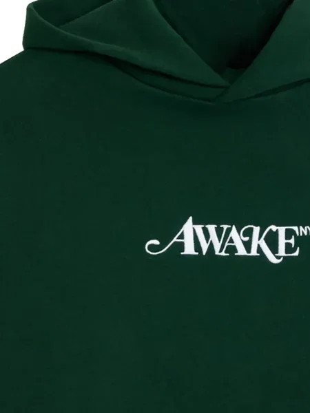 Hanorac cu glugă Awake Ny cu imagine verde