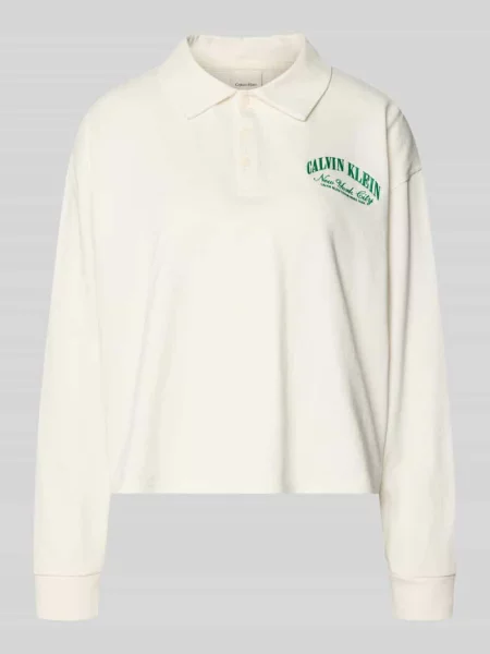 Góra od piżamy w kroju loose fit z czystej bawełny Calvin Klein Underwear biała