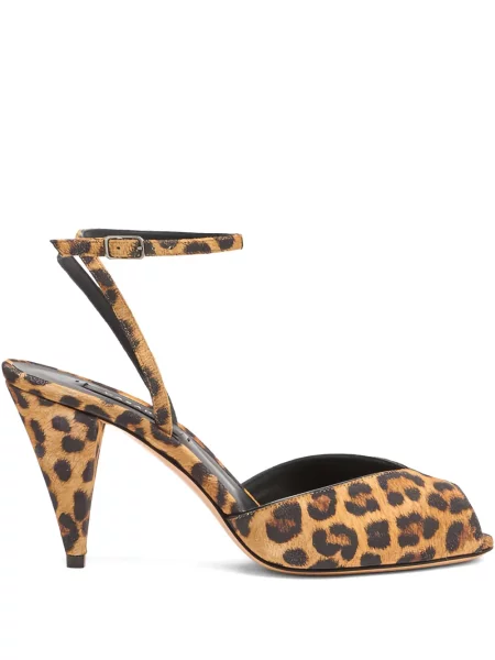 Sandale Casadei cu imagine cu model leopard maro