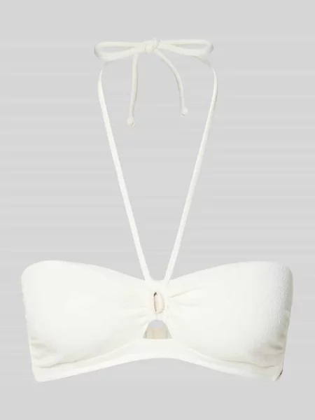 Top bikini z ozdobnym obszyciem muszelkami model ‘Kenteo’ Banana Moon biały