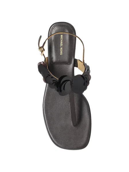 Květinové sandály Michael Michael Kors černé