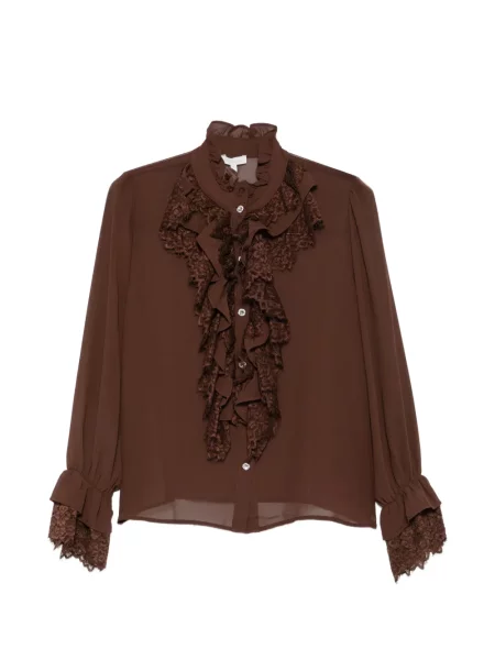 Košeľa Paper Lace hnedá