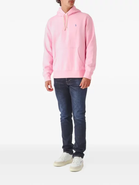 Ριγέ fleece πουκάμισο Polo Ralph Lauren ροζ