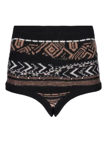 Pantaloni culottes Laneus tricotate negru