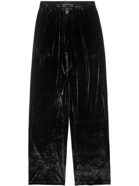 Pantaloni Balenciaga de catifea negru