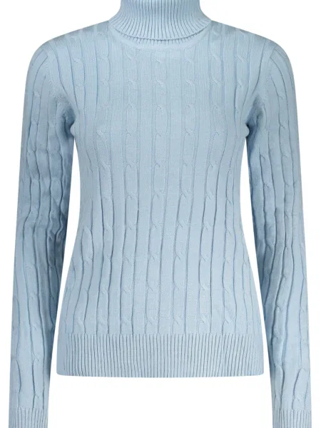 Pulover Norway 1963 cu guler înalt albastru